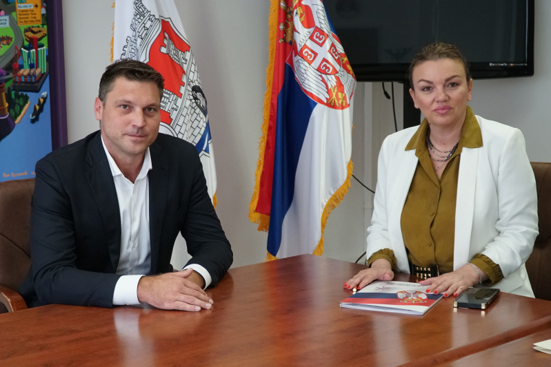 Sastanak komesarke Nataše Stanisavljević sa gradonačelnikom grada Pančeva Aleksandrom Stevanovićem
