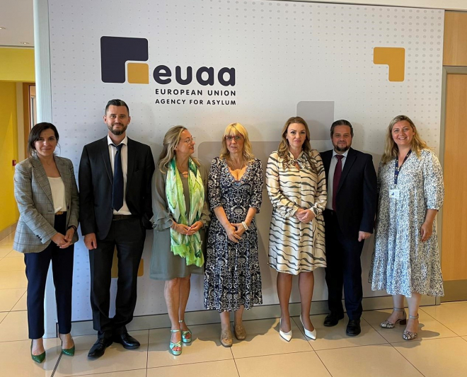 Commissioner Nataša Stanisavljević attended a meeting with representatives of the European Union Agency for Asylum
