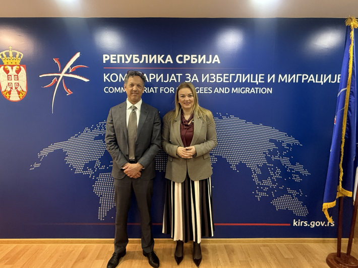 Састанак комесарке Наташе Станисављевић са шефом Мисије IOM-а у Босни и Херцеговини, Вилијамом Дејвидом Вомблом