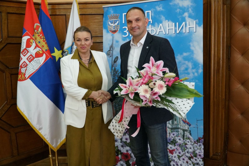 Sastanak komesarke Nataše Stanisavljević sa gradonačelnikom Zrenjanina Simom Salapurom