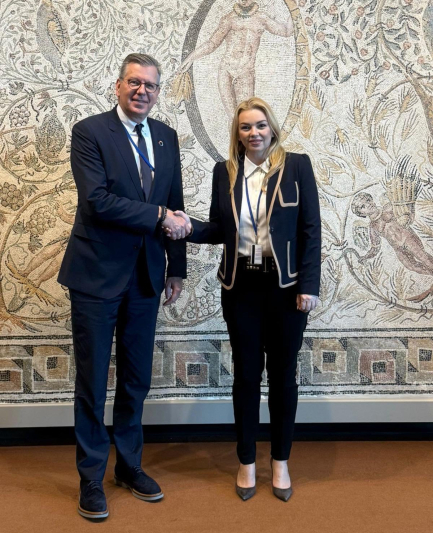 Састанак комесарке Наташе Станисављевић и регионалног директора IOM-a Артура Еркена на маргинама IMRF форума